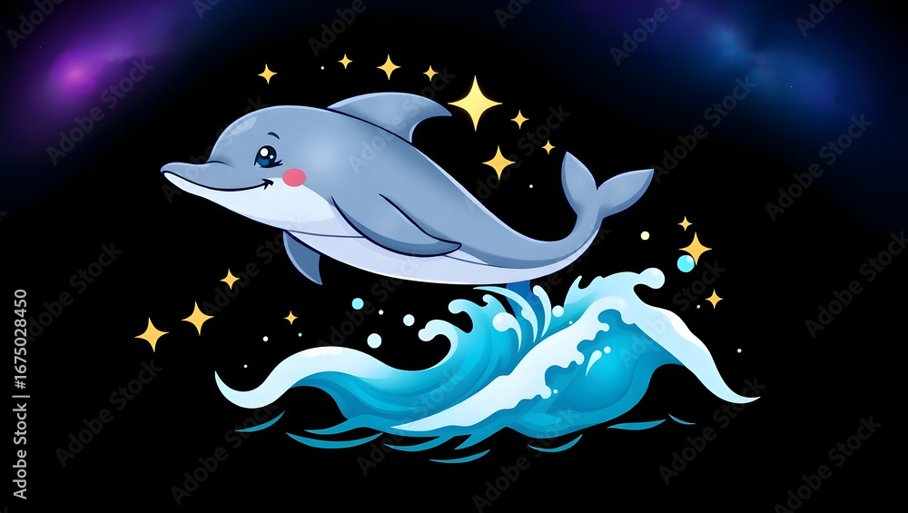 Obraz premium Galaxy Dolphin