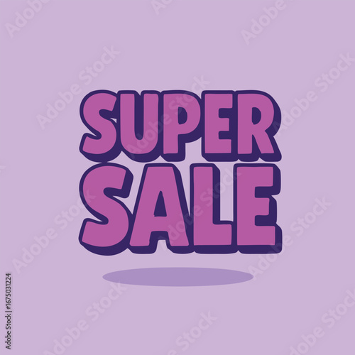 Super Sale Discount Banner Vector Illustration