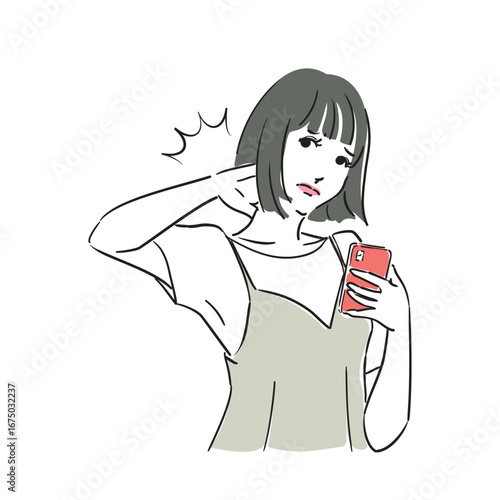 体調不良の若い女性　首こり
