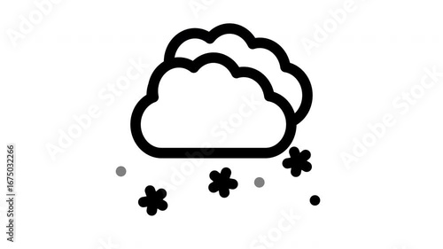 snow minimalist stroke animation