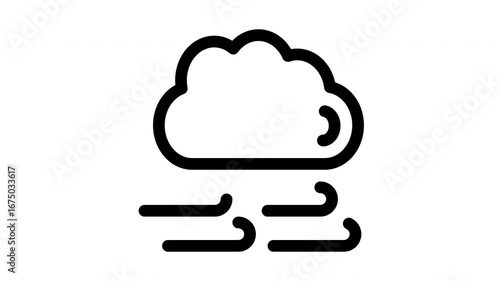 wind minimalist stroke animation