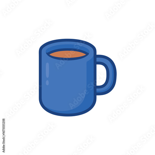 Blue Coffee Mug Vector Illustration