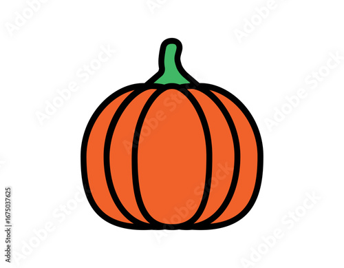 Colored Pumpkin Illustration Icon. Pumpkin Icon Element