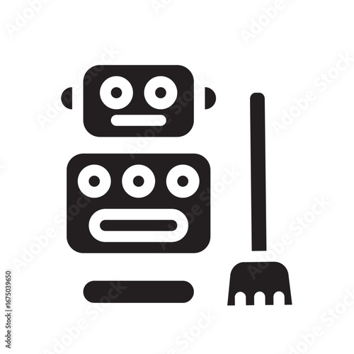 Cleaning Robots  Solid Icon