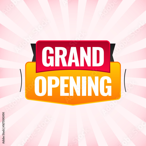 grand opening labe design