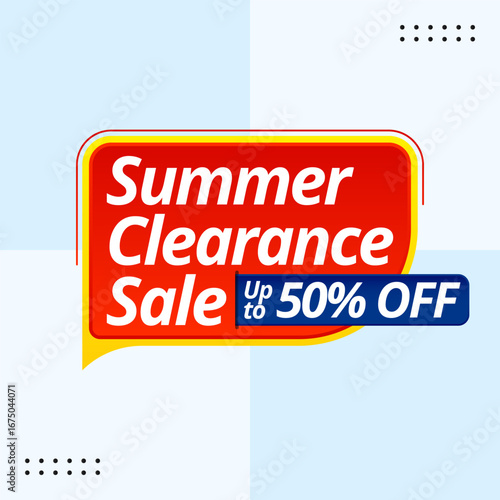 summer clearance sale up to fifty percent off
