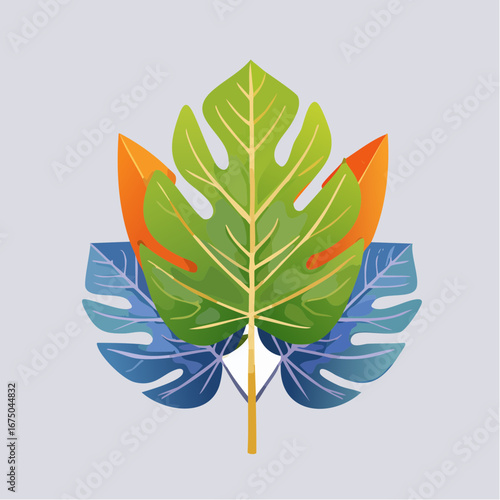 Abstract Tropical Leaves Pattern