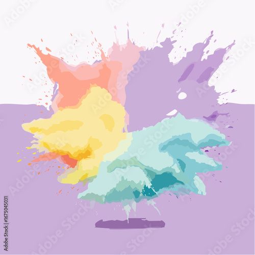 Digitally painted abstract watercolor background
2