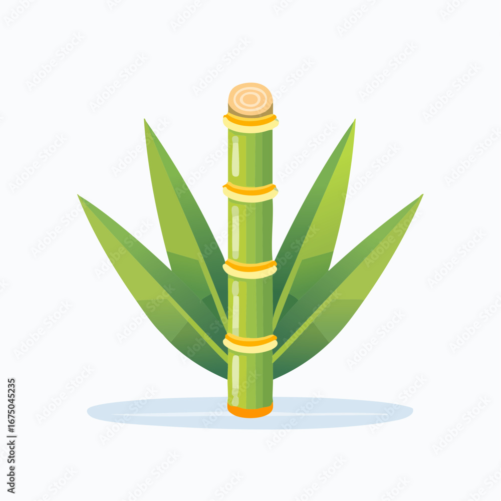 Fototapeta premium Sugarcane Plant Illustration