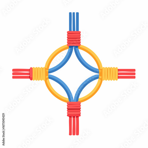 Colorful Geometric Knot Pattern Design