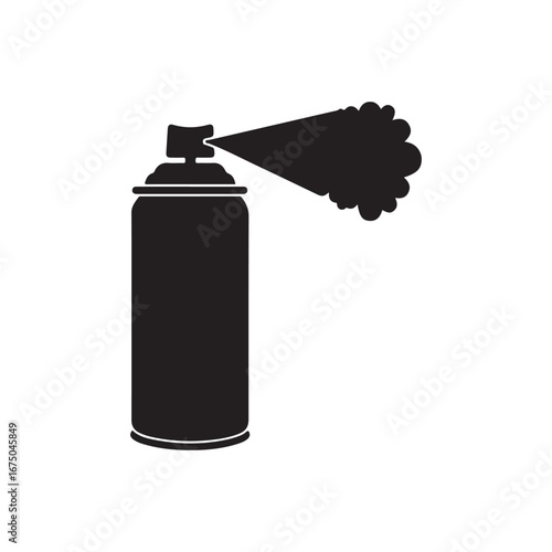 Aerosol spray silhouette vector flat illustration design on white background