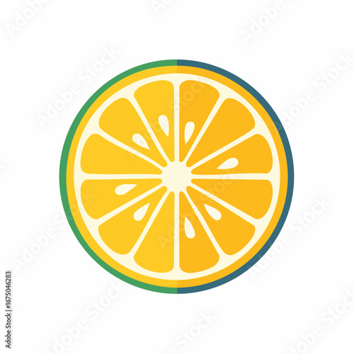 Round Lemon Slice Illustration
