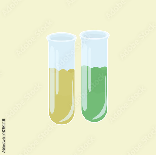 illustration of a chemical bottle filled with chemical liquid, for laboratory research, science research