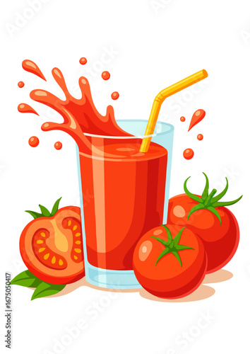 Tomato Juice with Dynamic Splash
