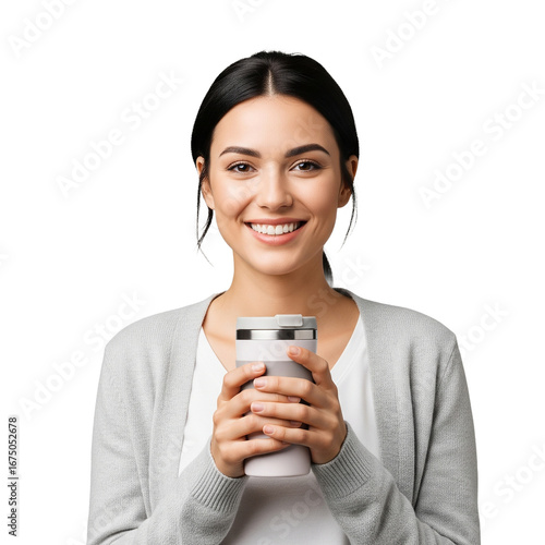 young woman drinking water