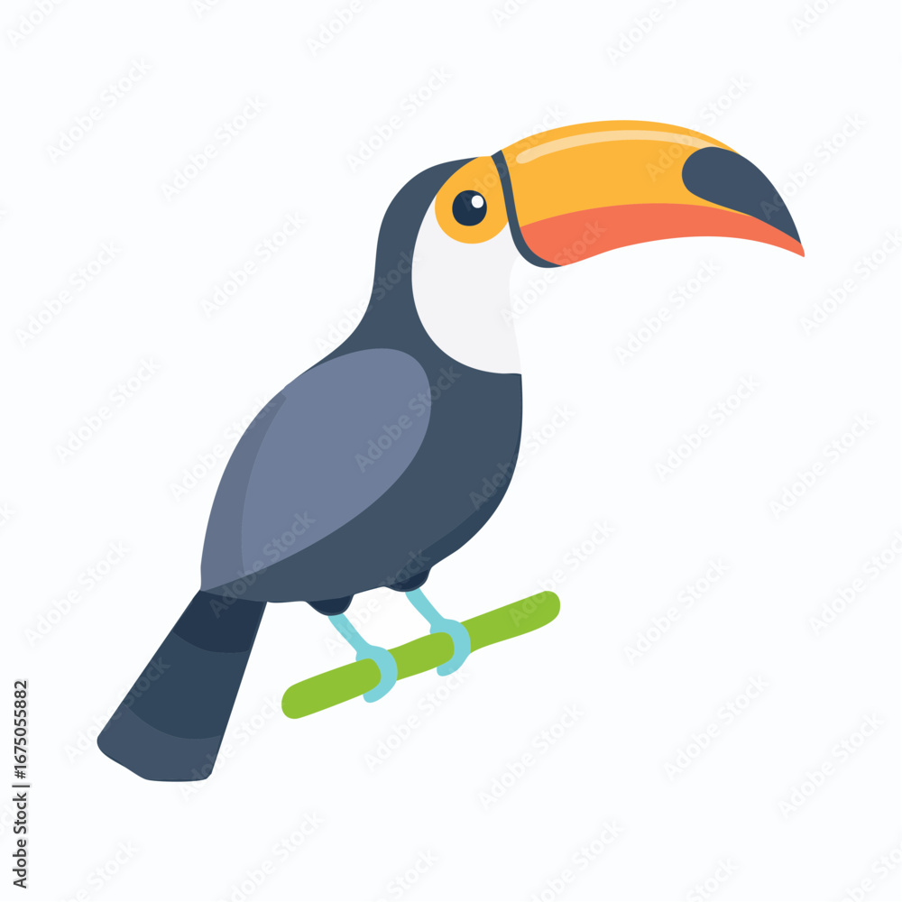 Naklejka premium Colorful Toucan Illustration