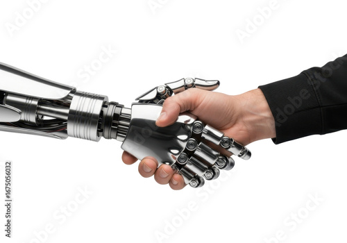 Human Hand Shaking with Robotic Hand in a Display of Coexistence and Collaboration