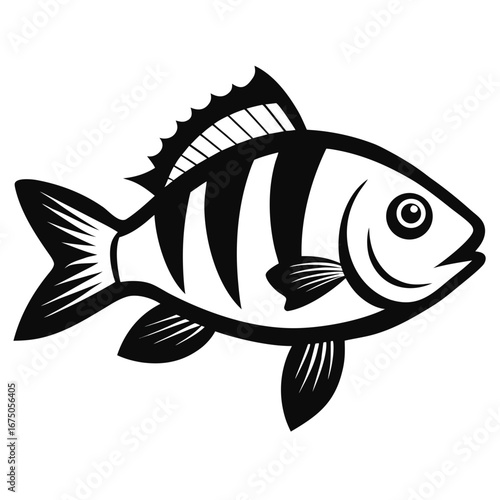 vector illustration of a fish