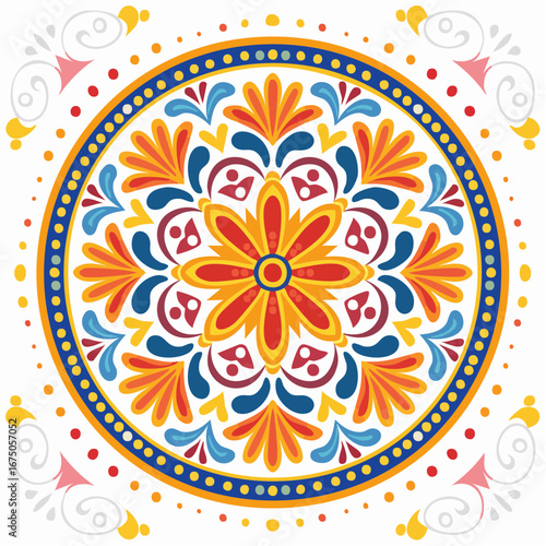 Colorful Round Decorative Pattern Design
