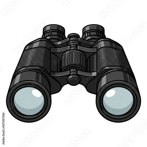 Black Binoculars for Outdoor Exploration and Adventure Viewing
