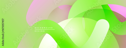 Abstract background features soft pastel colors, rounded shapes, gentle gradients. Minimalist design evokes calm, modern aesthetic.