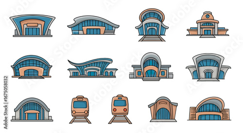 Collection of Modern Architectural Designs for Train Stations and Trains