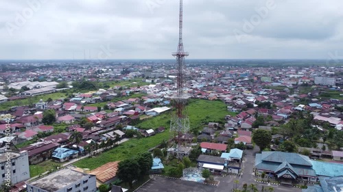 Satellite tower transmitting local television networks