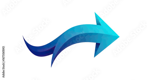 Dynamic Blue Arrow with Textured Gradient and Sharp Pointed Tip