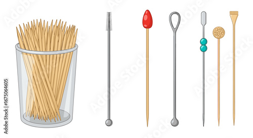 Essential wooden toothpicks and stylish cocktail skewers for appetizer presentation and culinary delights