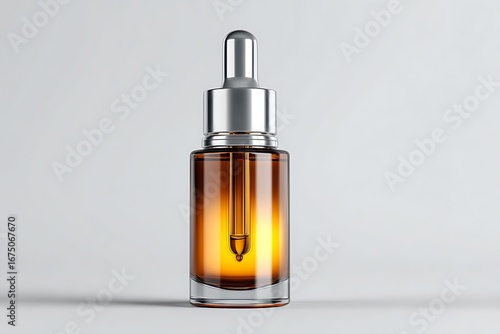Wallpaper Mural Elegant dropper bottle of golden serum for beauty and wellness promotions featuring modern design and luxurious appeal on clean white backdrop Torontodigital.ca