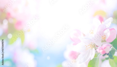 Pastel spring floral bokeh