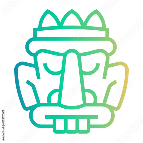ethnic Line Gradient Icon