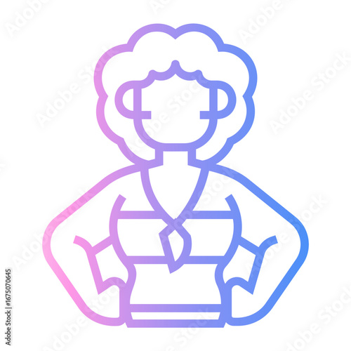 ethnic Line Gradient Icon