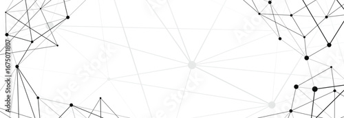 Network Polygonal Connect Lines and Dots Background Design
