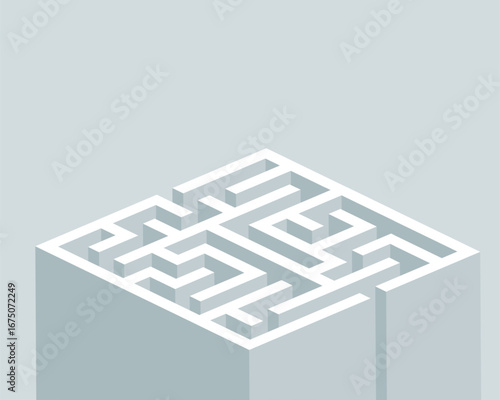 discover the path to success with 3d style maze puzzle pattern background