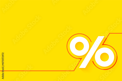 stylish percentage icon yellow banner maximizing your business investment
