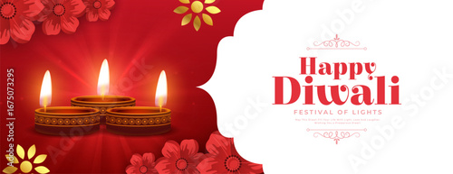 happy diwali event banner for social media post