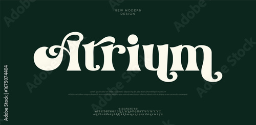 Atrium modern creative minimal alphabet small letter logo design