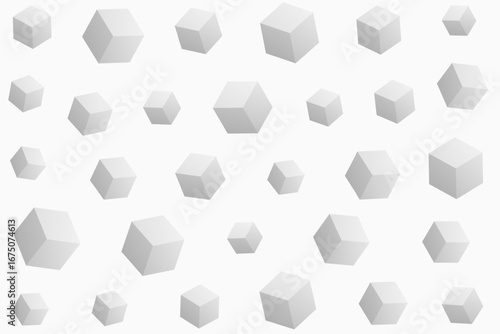 3d geometric cubic block abstract background