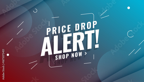 stylish alert price drop banner shop now to get best deal on products