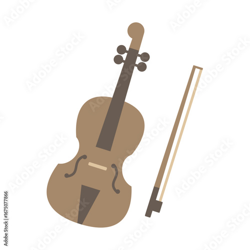 バイオリンのベクターイラスト：音楽・クラシック - Violin Vector Illustration: Music and Classical