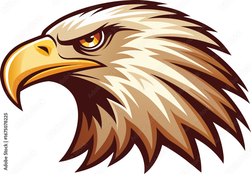 Fototapeta premium Powerful eagle head emblem captures freedom and strength for sports teams and brands