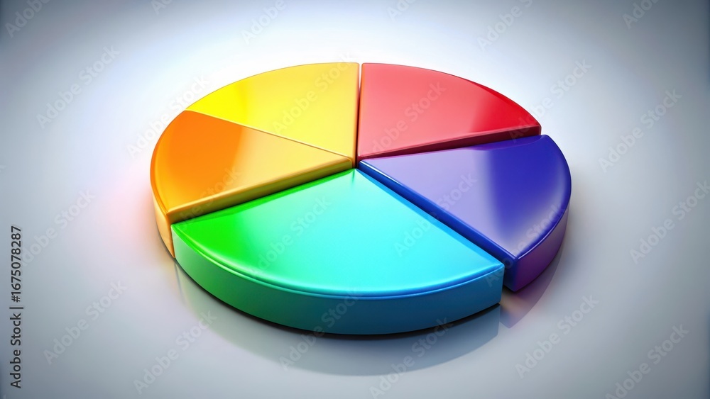 Obraz premium Pie Chart with Colorful Sections
