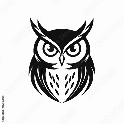 Striking owl design displaying a nocturnal predator's graphic in black silhouette