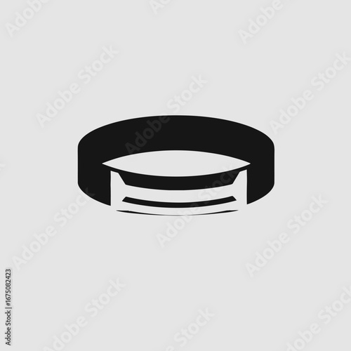 Mysterious geometric abstraction with bold lines forming an intriguing graphic silhouette