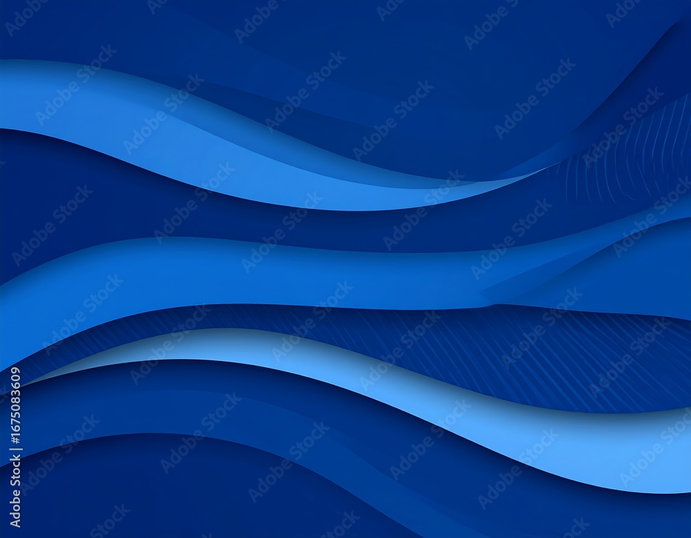 Obraz premium Abstract Blue Waves Background with Layered Design.