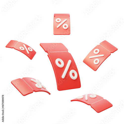 E-commerce promotions Discount coupons 3D
