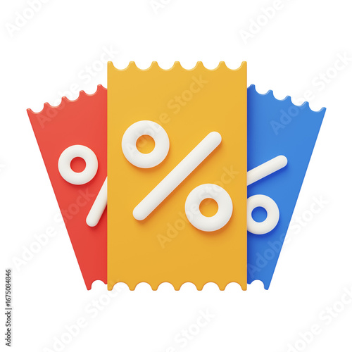 E-commerce promotions Discount coupons 3D