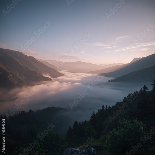 Ethereal Misty Valley