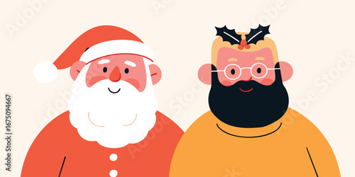 A heartwarming illustration showcases the spirit of the season. The joyous figures, exuding warmth and cheer, represent the joy of togetherness, perfectly capturing the celebratory feel.